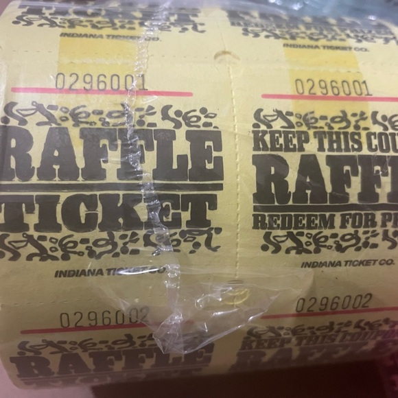 Lot of 3 Double Rolls of 1000 Marquee Extra-wide Indiana Raffle Tickets - Picture 4 of 5